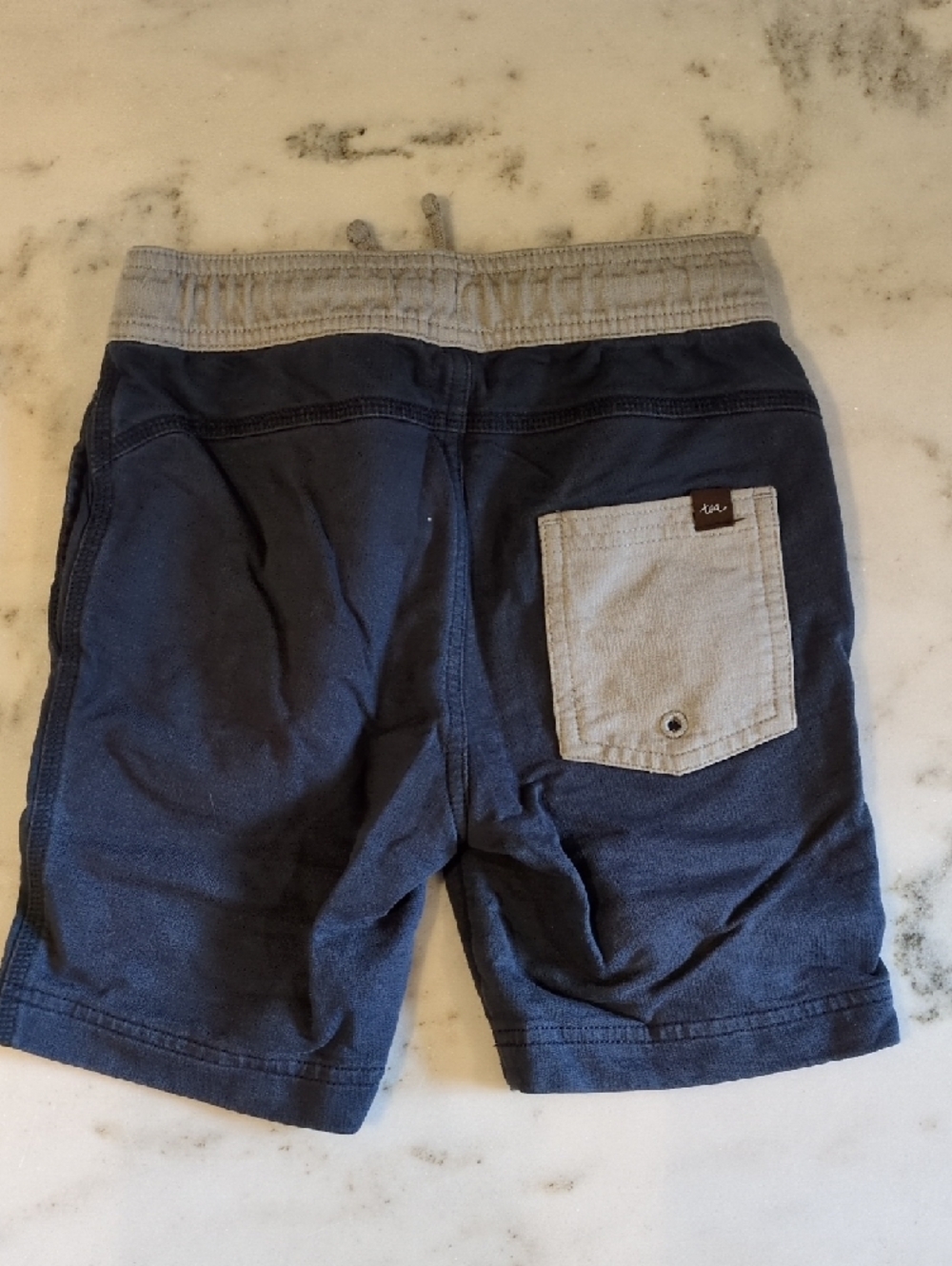 Tea Collection Boys Shorts Bundle Size 4 EUC Pull-On Summer Olive Navy & Gray - Picture 10 of 10